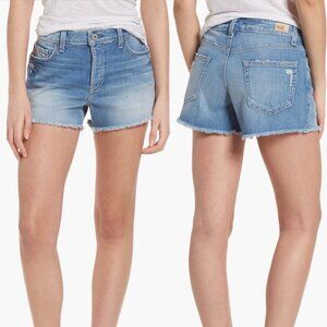 PAIGE Emmitt Denim Short Women's 25 Anthropologie High Rise Distressed Cut Off